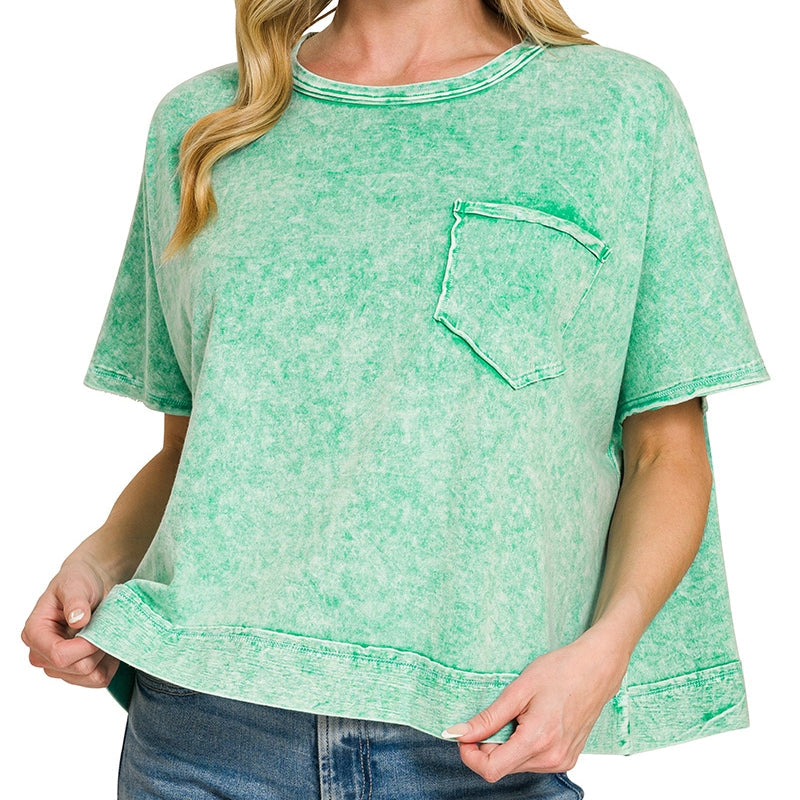 Halo Snow Relaxed Top in Green