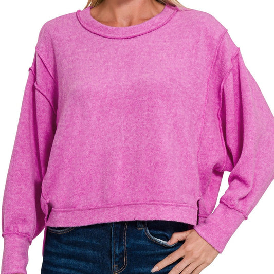 Brushed Melange Hacci Oversized Sweater 2812 2813