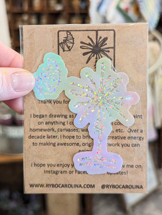 Rybo Glitter Palmetto Sticker