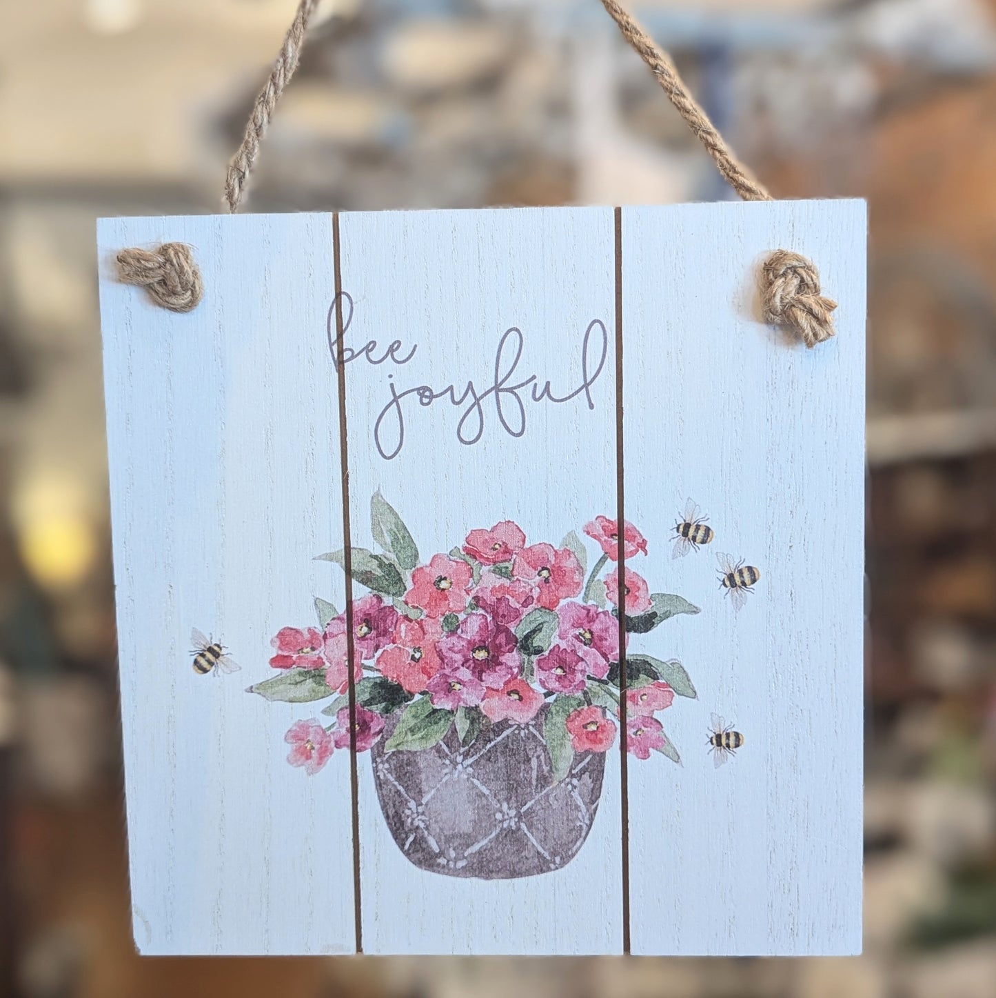 CWI Bee Joyful Shiplap Sign