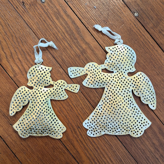 TC Golden Perforated Angel Ornaments (size varies)