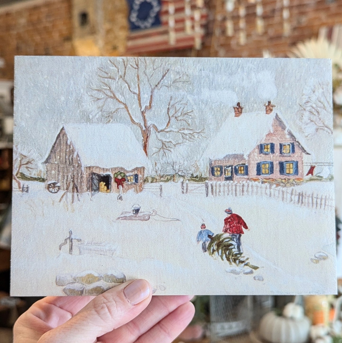 Winter Scene Block Sign