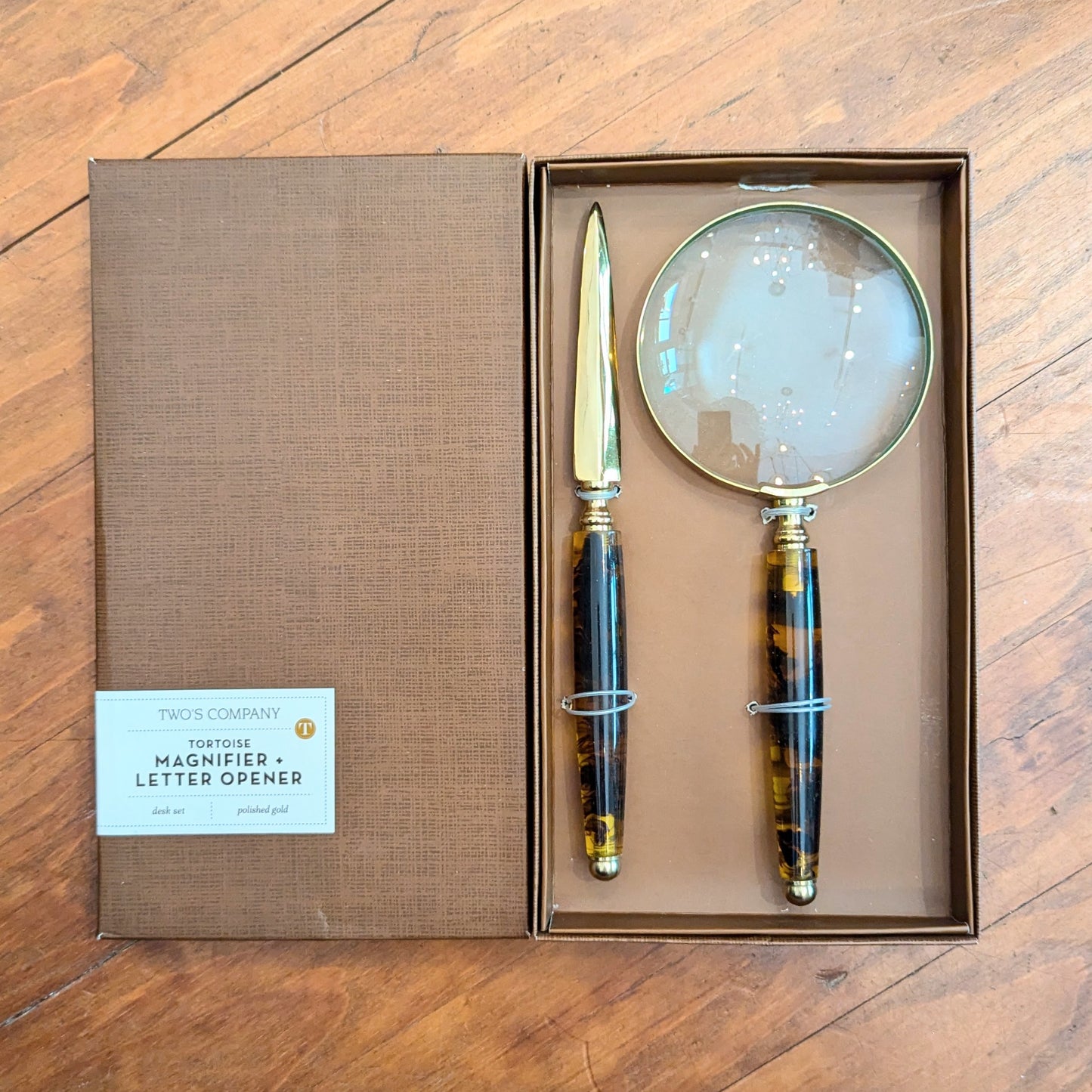 TC Tortoise Gift Set, Magnifying Glass and Letter Opener