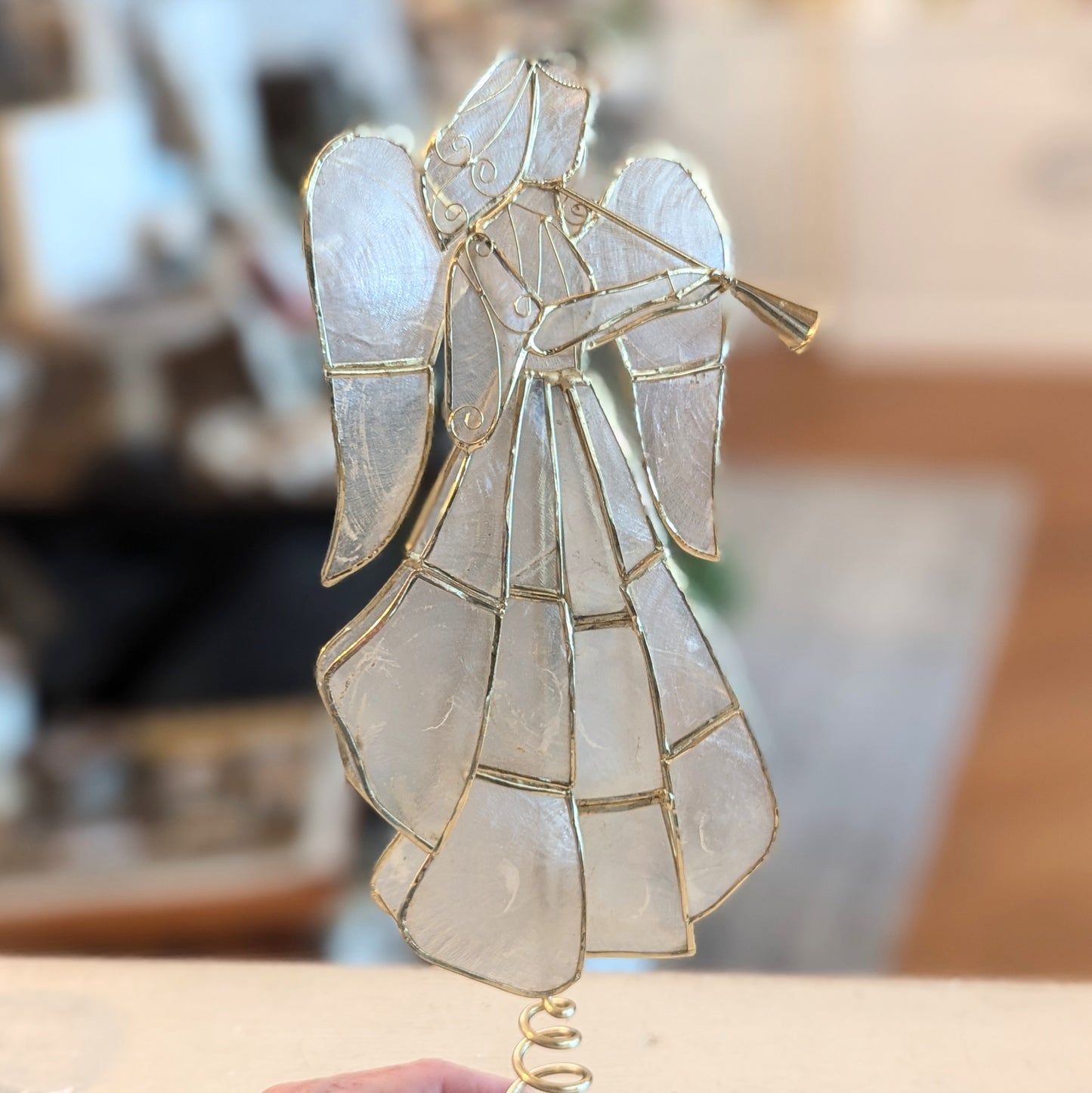 TC Mother-of-Pearl Handcrafted Double-Sided Tree Topper (varies)