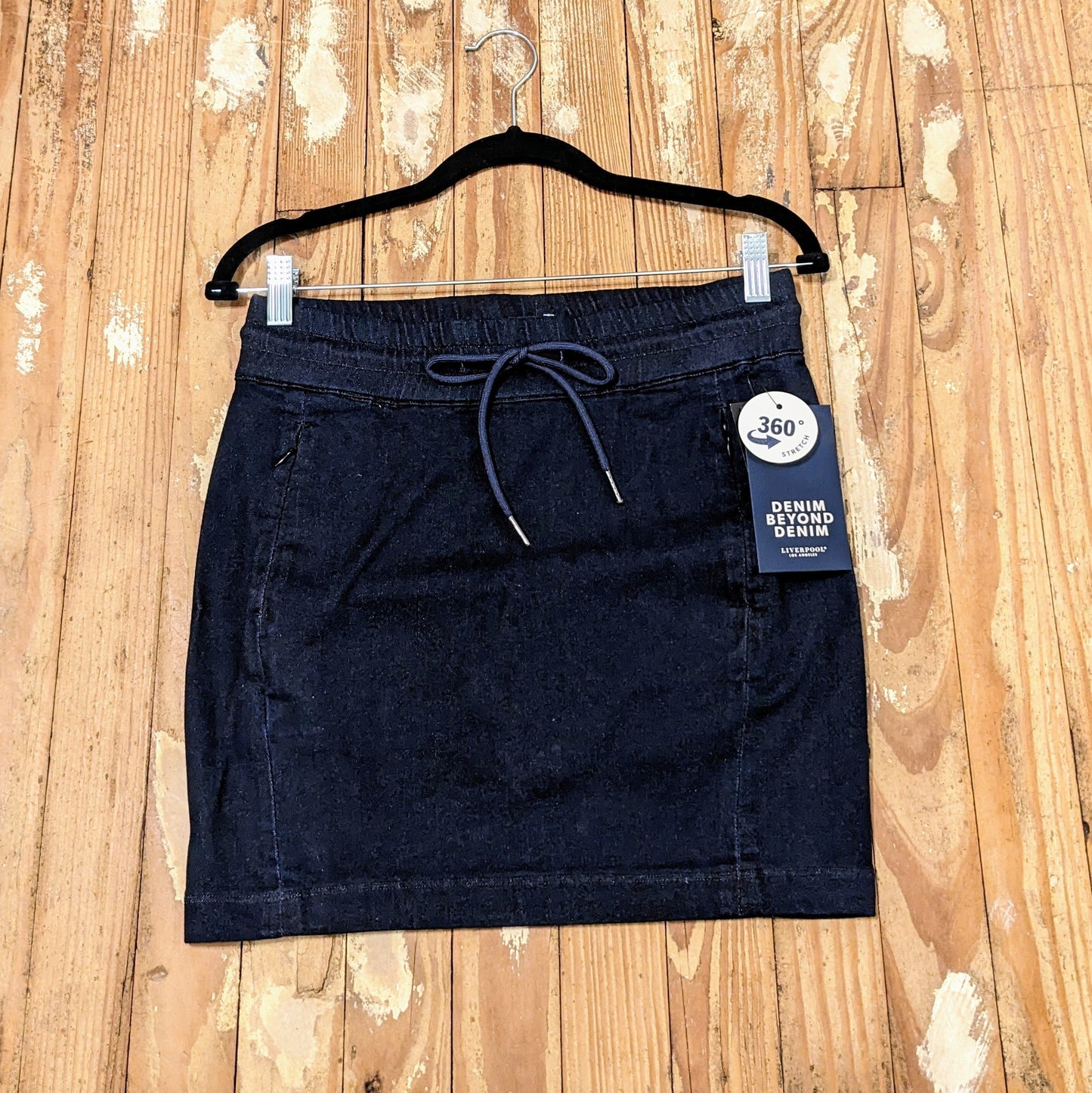 Pull-On Denim Skort – Stretch Comfort with Hidden Shorts