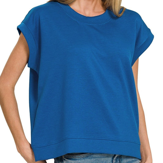 Blue Scuba Short Sleeve Sweatshirt Vest 2874