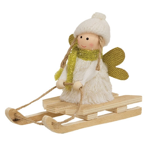 Angel on Wooden Sled
