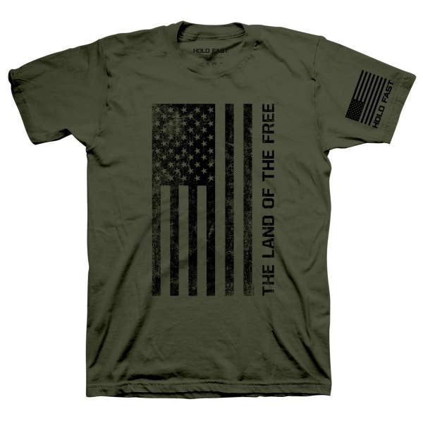Land of the Free Patriotic Cotton Tee MEN 232