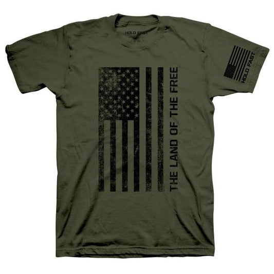 Land of the Free Patriotic Cotton Tee MEN 232