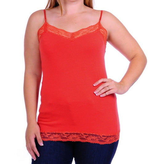 It Had to be You Lace Camisole in Red PLUS 2201