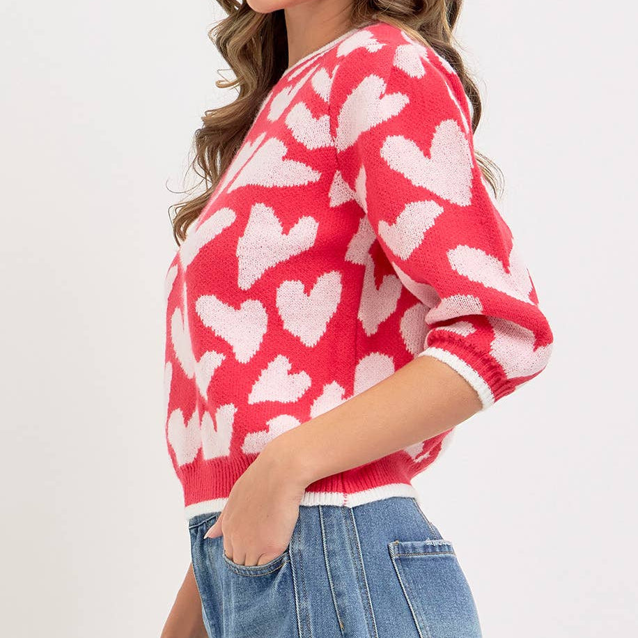 Valentine Inspired Heart Sweater