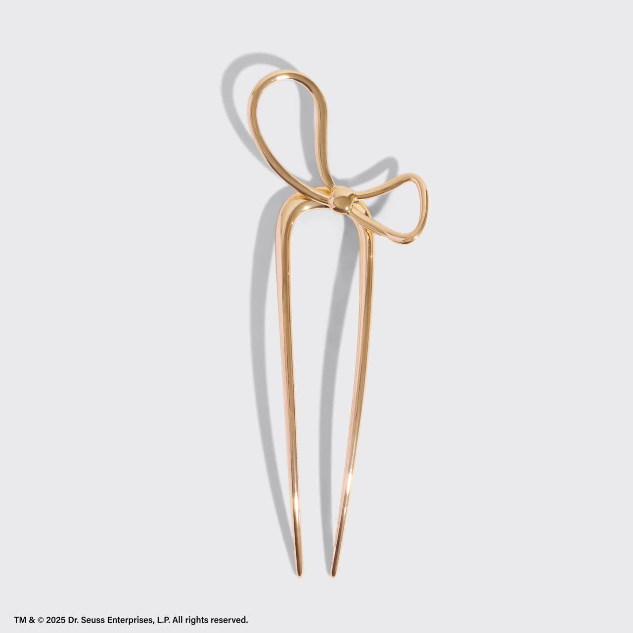 CC The Grinch x Kitsch Gold Bow French Hair Pin