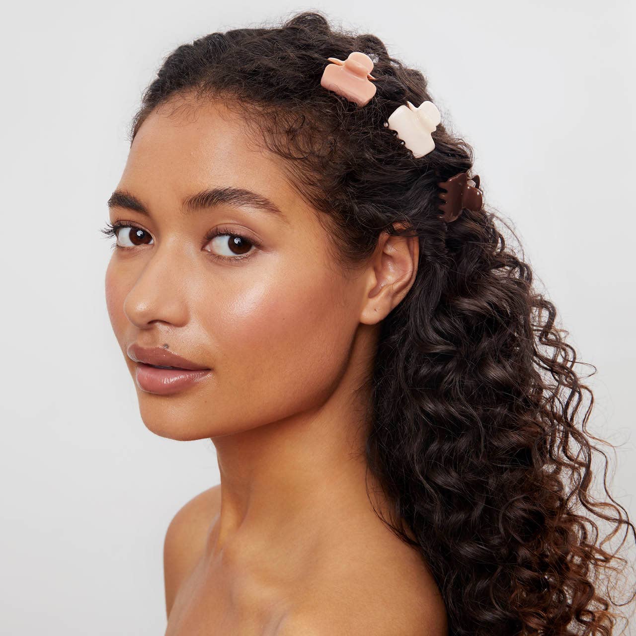 CC Recycled Plastic Mini Cloud Claw Clips 8pc Set - Rosewood