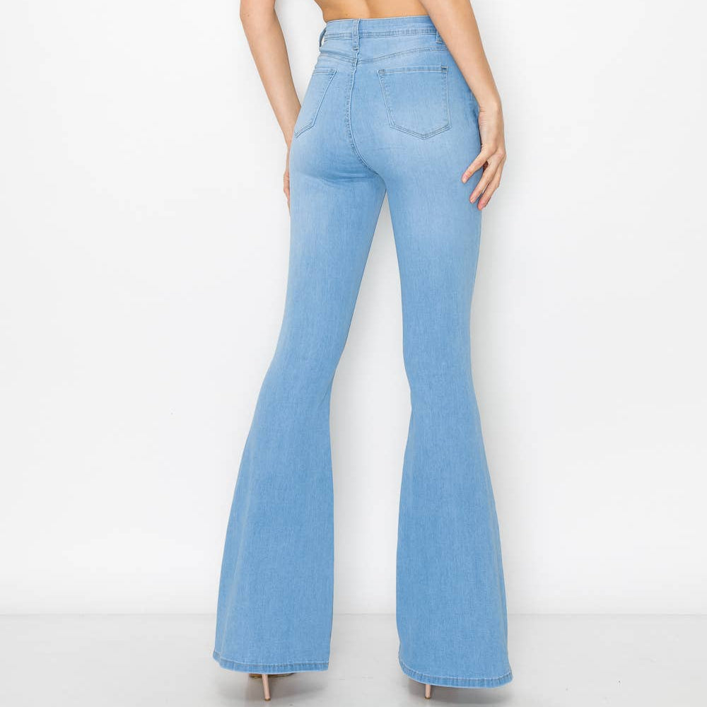 The Heirloom High-Rise Button-Fly Bell Bottom Jeans