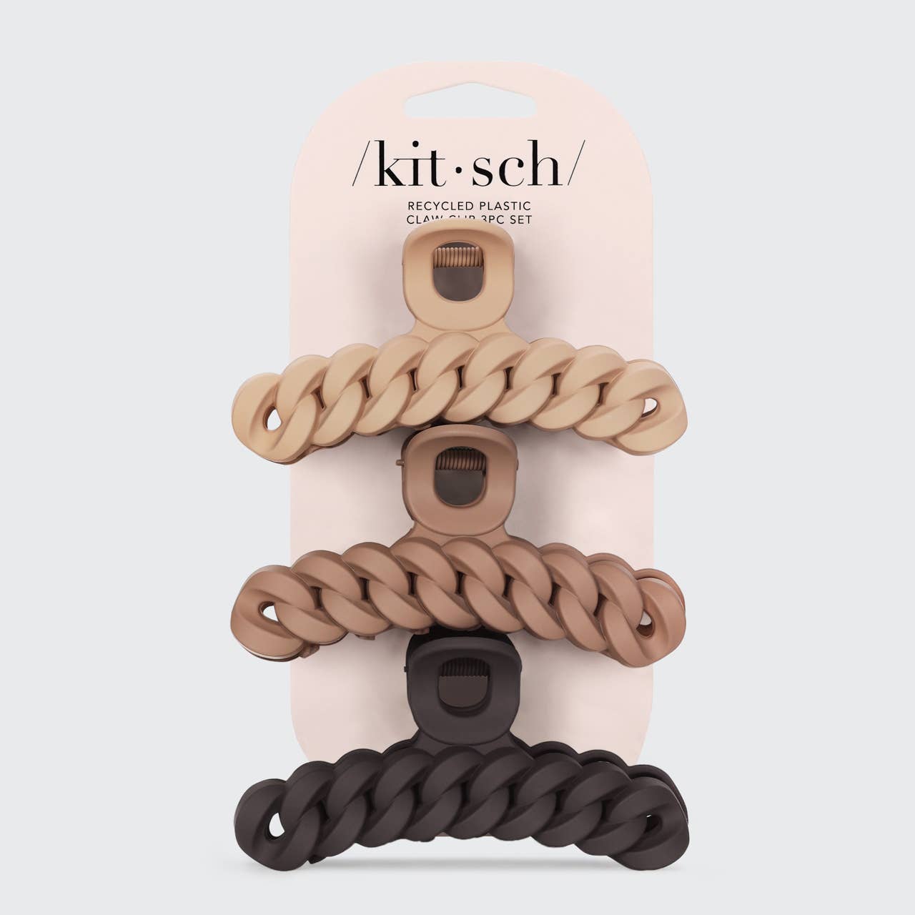 CC Eco-friendly Chain Claw Clip 3pc Set - Neutral