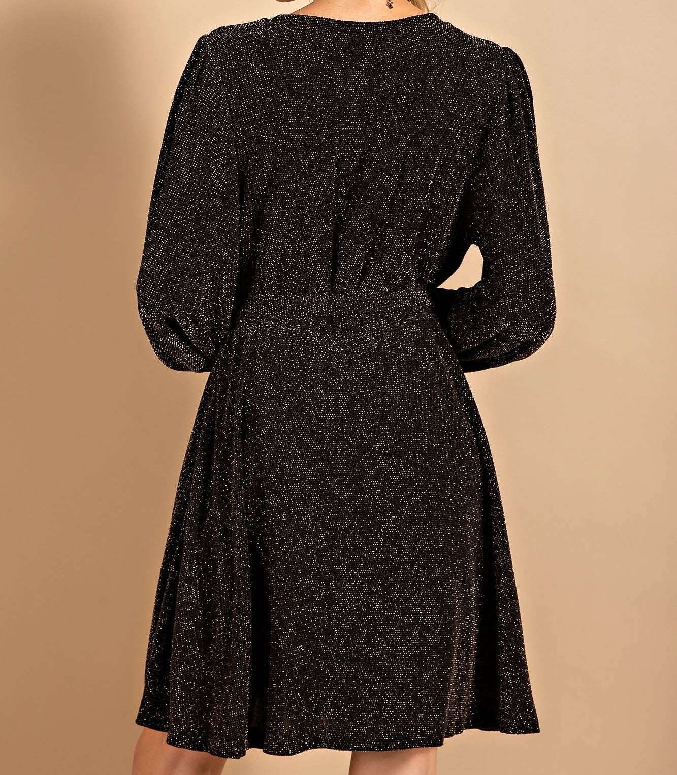 Black Metallic Party Dress