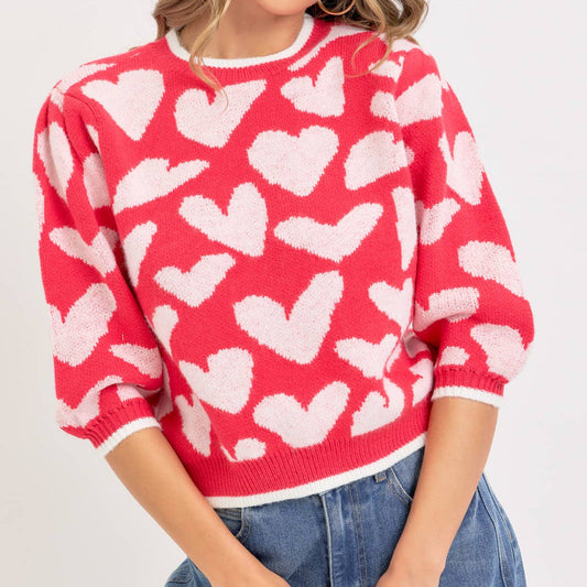 Valentine Inspired Heart Sweater 2822