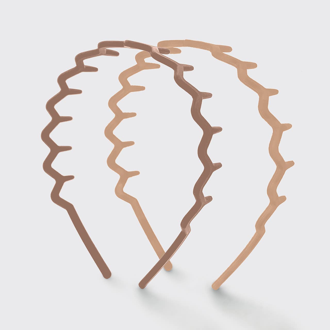 CC Recycled Plastic Zig Zag Headband 2pc - Neutral