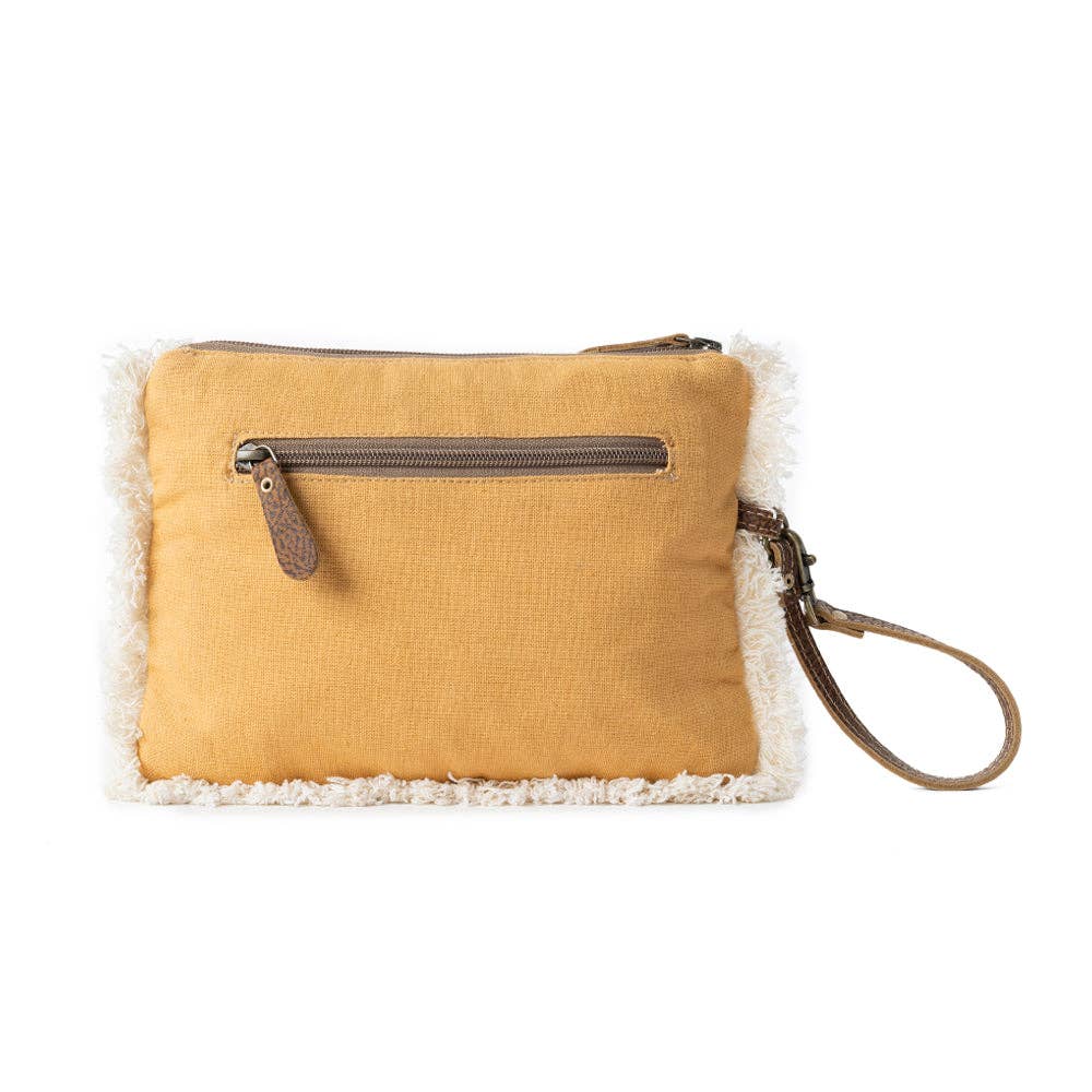 CC Amber Harvest Embroidered Pouch in Sunshine Tan 12808