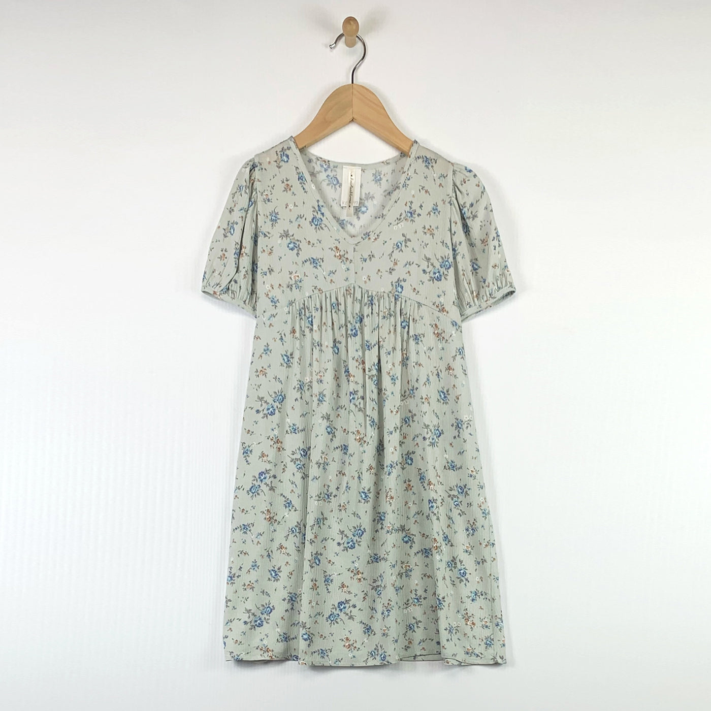 Pale Blue Rayon Crepe Dress GIRLS