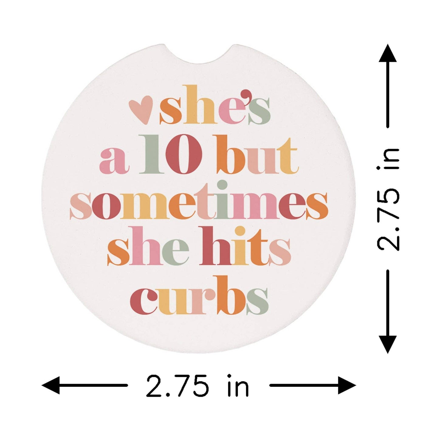 She Hits Curbs Flowers - Car Coasters