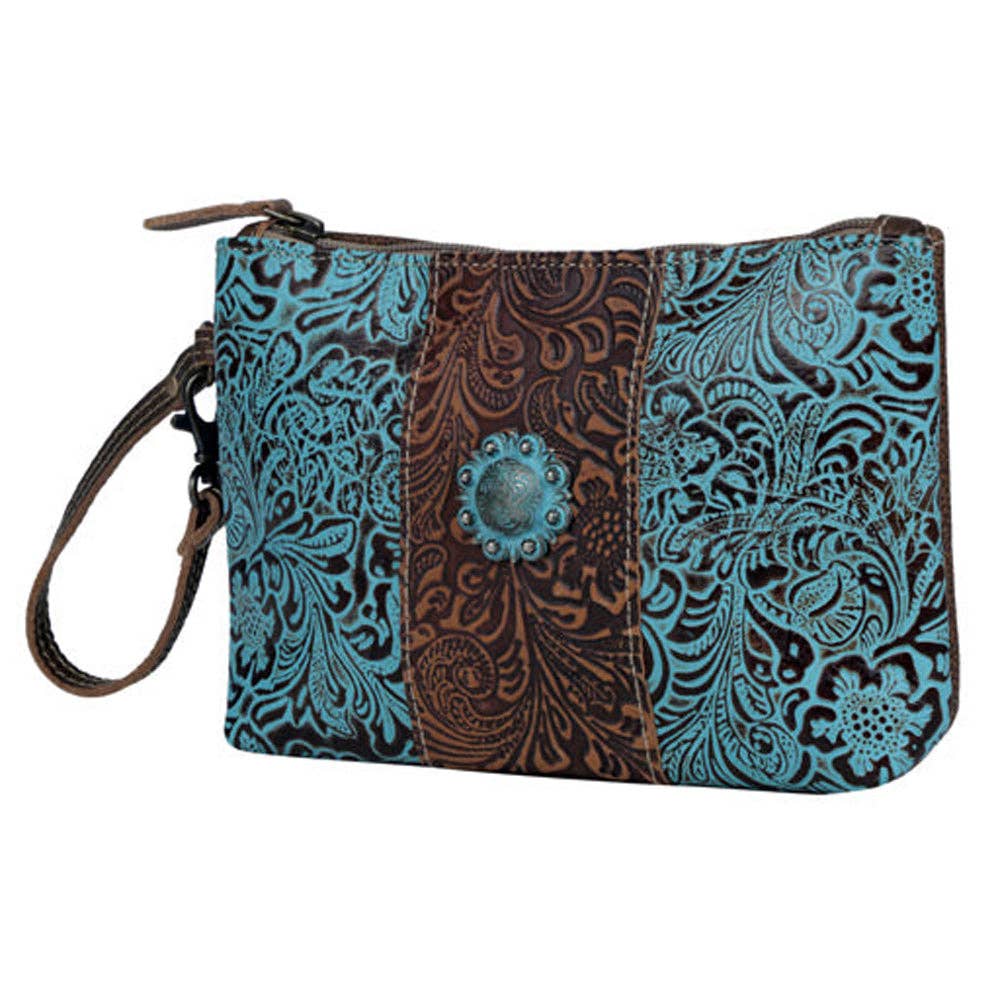 CC Aqua Wristlet Leather & Hairon Bag 3399