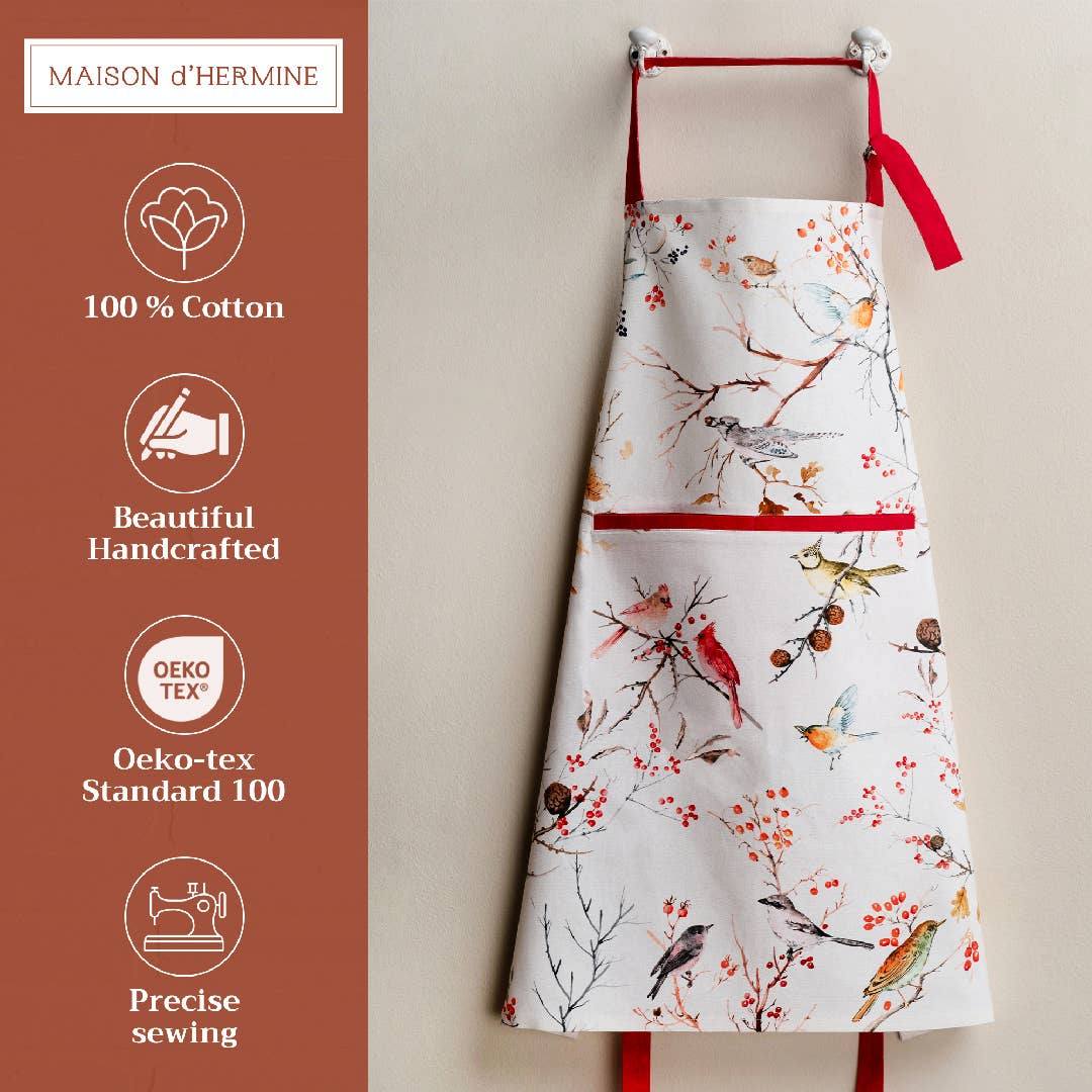 Pinson Cotton Apron - Berry and Bird
