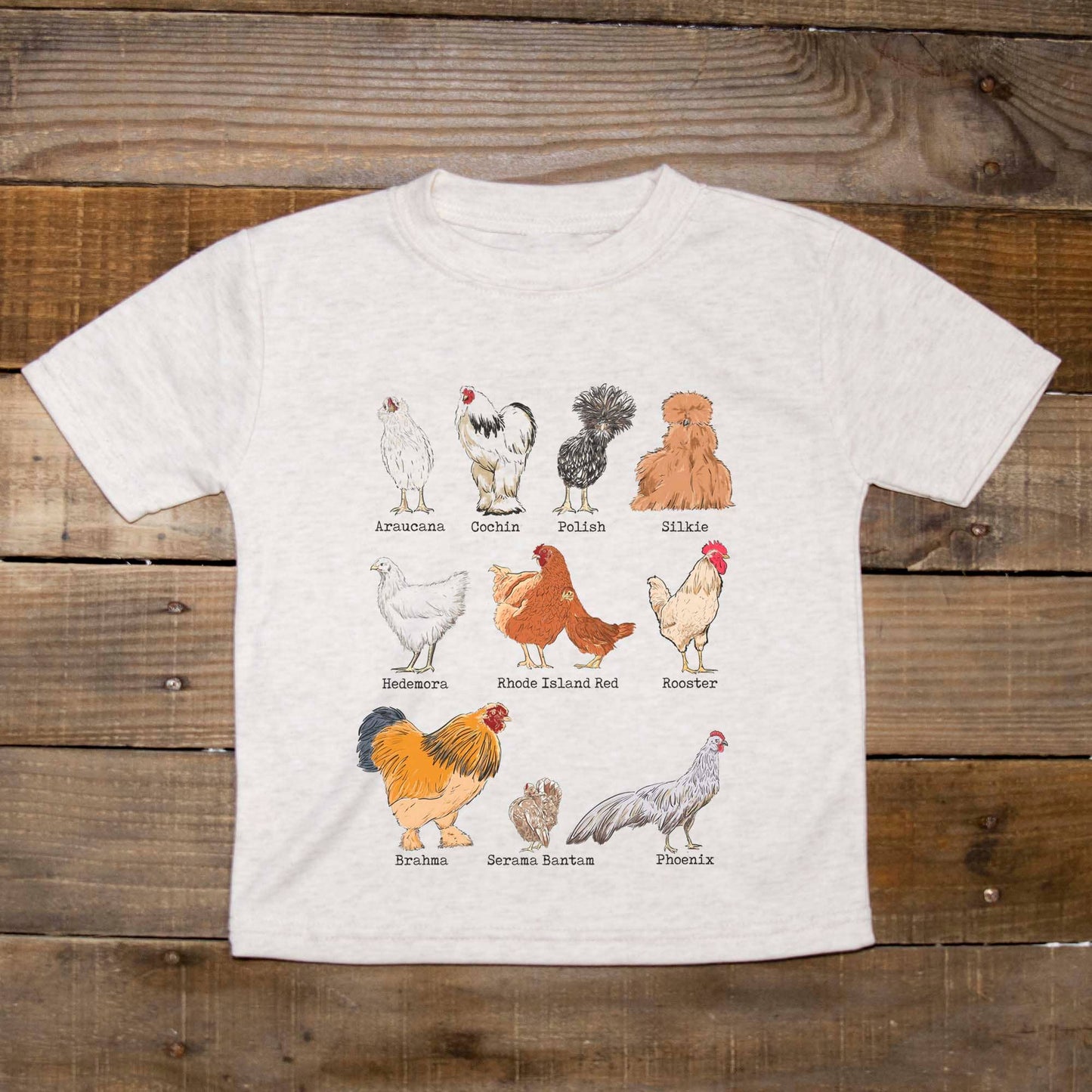 Chicken Breeds Country Kids Farm Tee