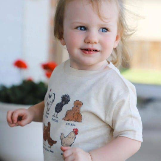 Chicken Breeds Country Kids Farm Tee