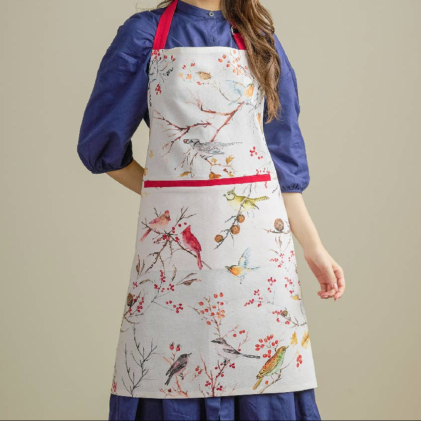 Pinson Cotton Apron - Berry and Bird