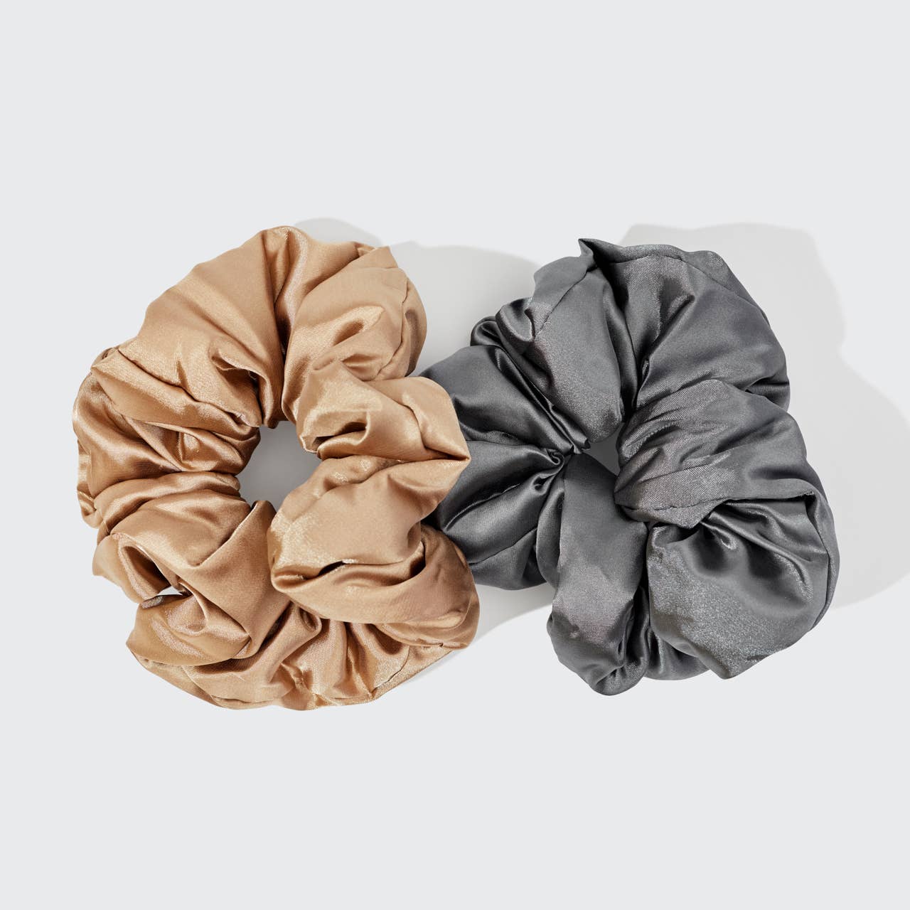 CC Satin Sleep Pillow Scrunchies - Charcoal/Gold