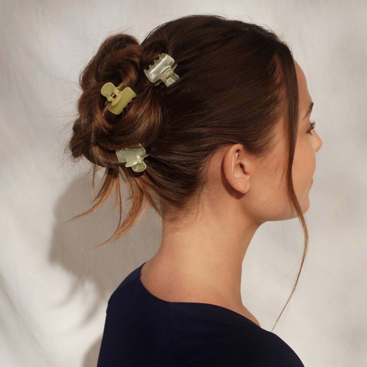 CC Mini Jelly Cloud Clips 8pc Set - Pearlized Cream & Butter Yellow+