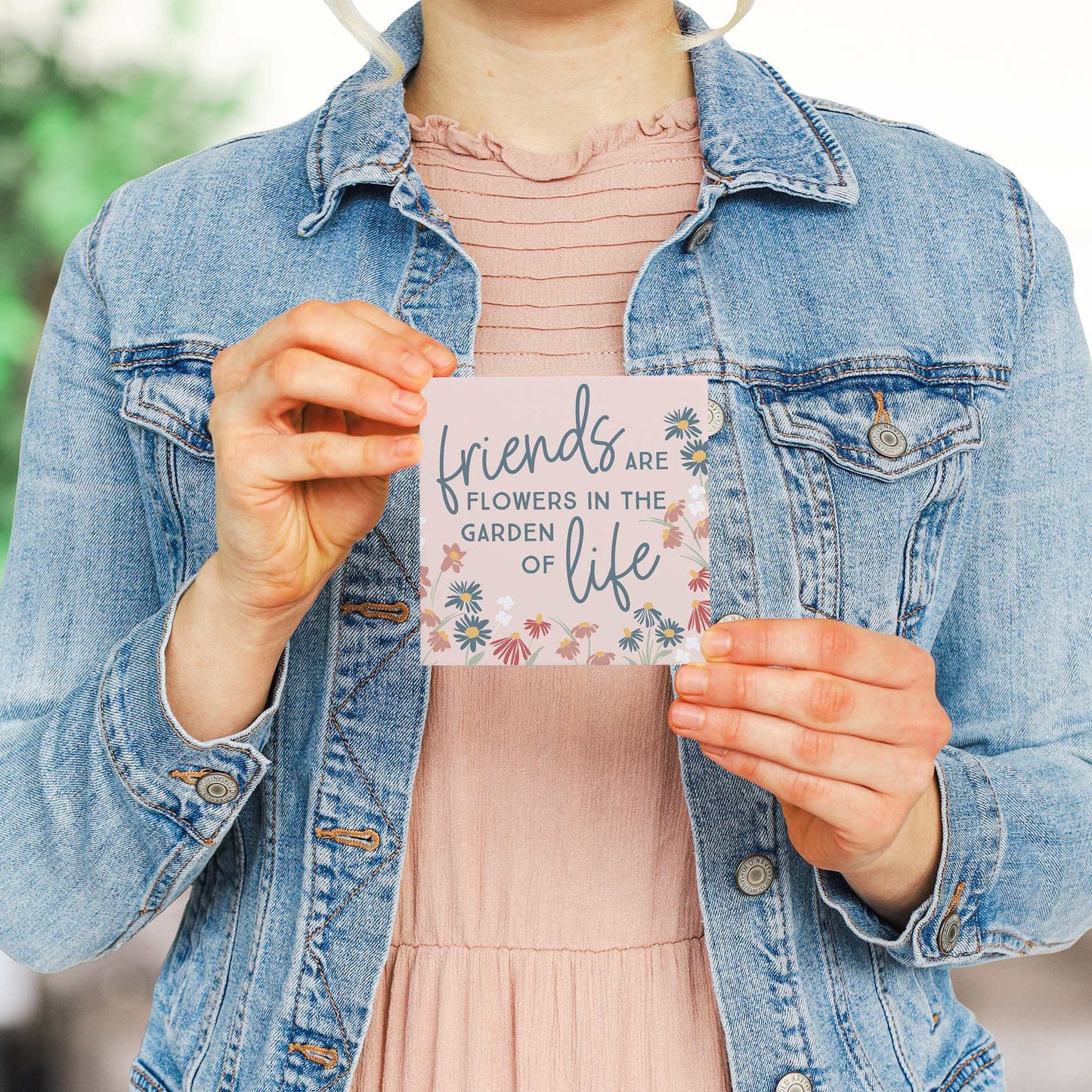Friends Are Flowers In Life Ceramic Coaster