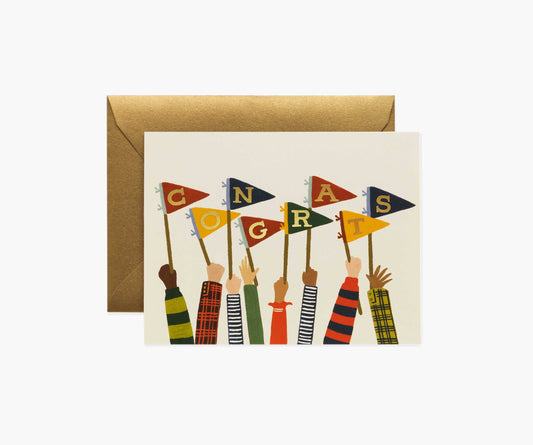 GB Congrats Pennants Card