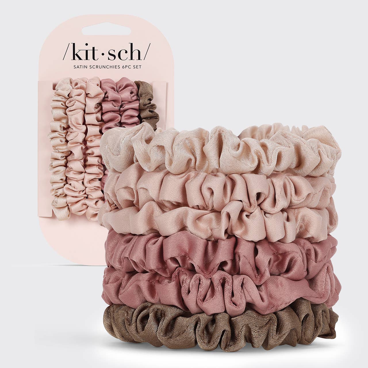 CC Ultra Petite Satin Scrunchies 6pc - Terracotta