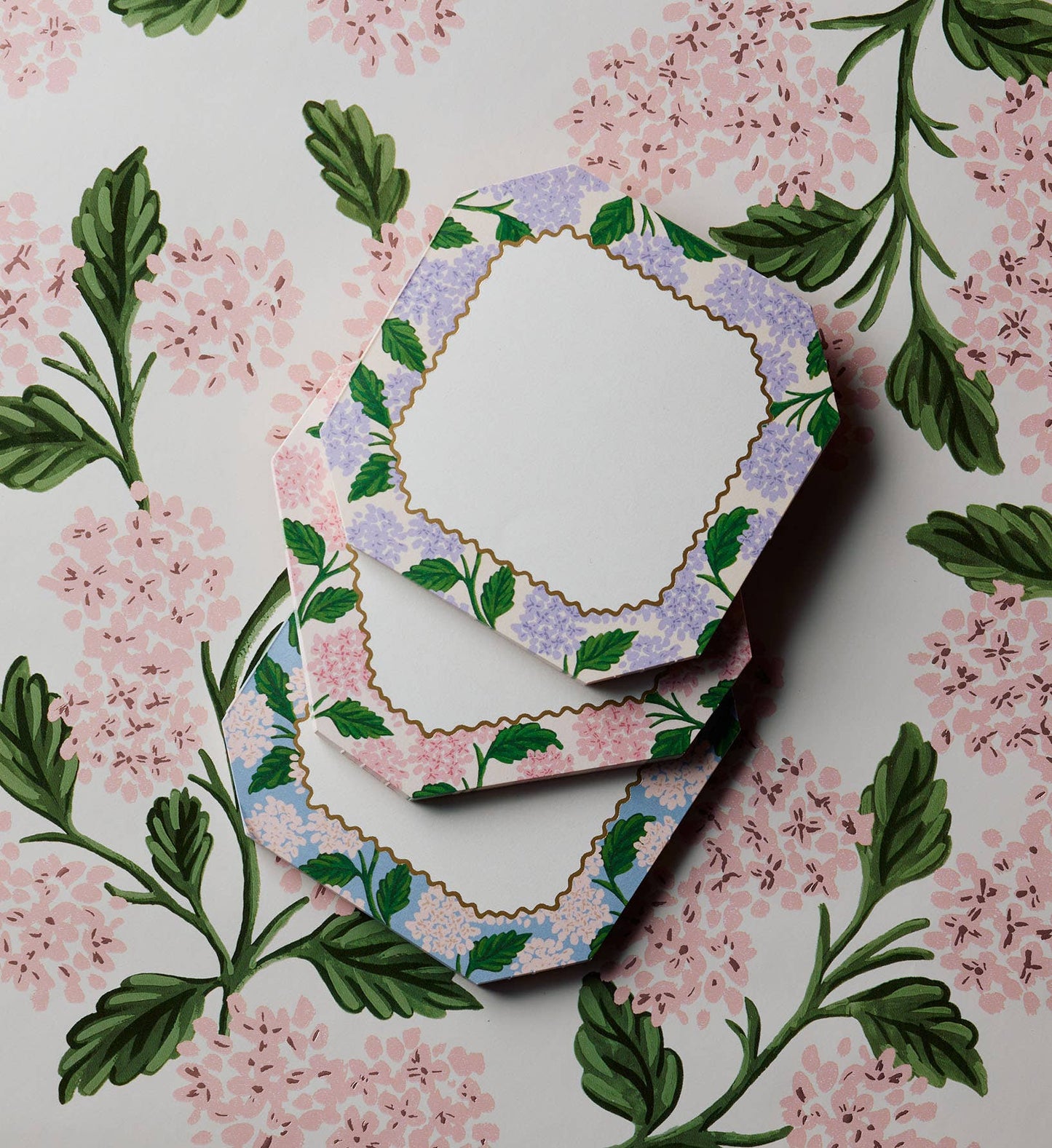 Pink Hydrangeas Mini Notepad Trio
