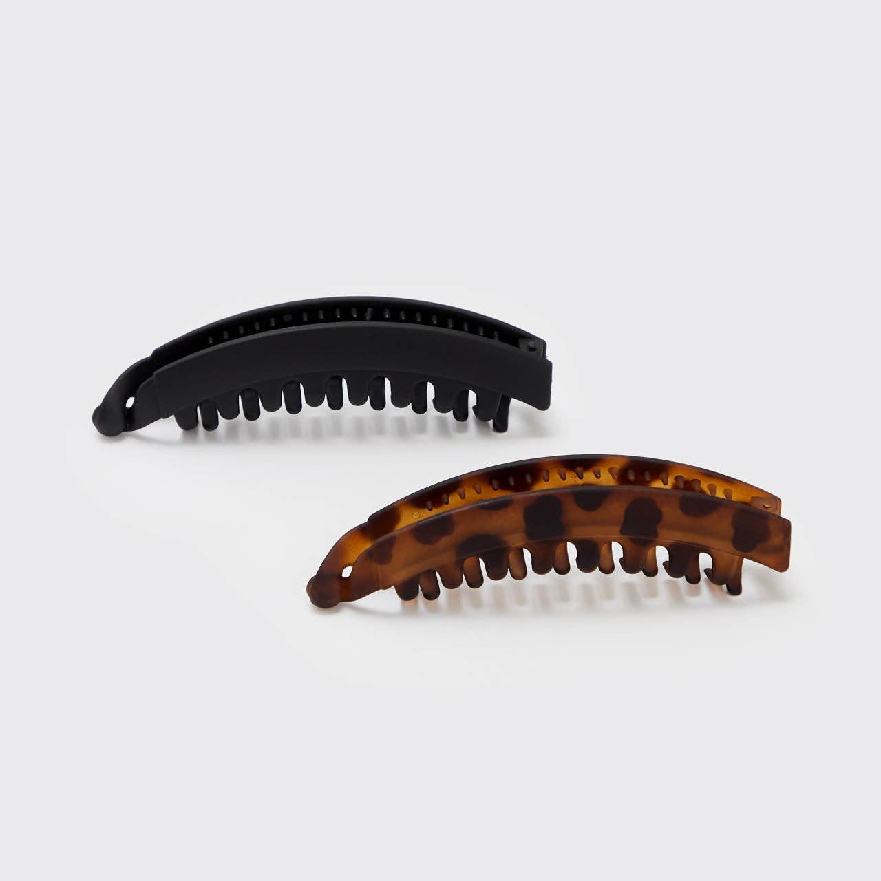 CC Banana Clip 2pc- Black & Tort