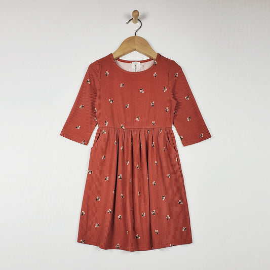 Ribbed Floral Dress GIRLS