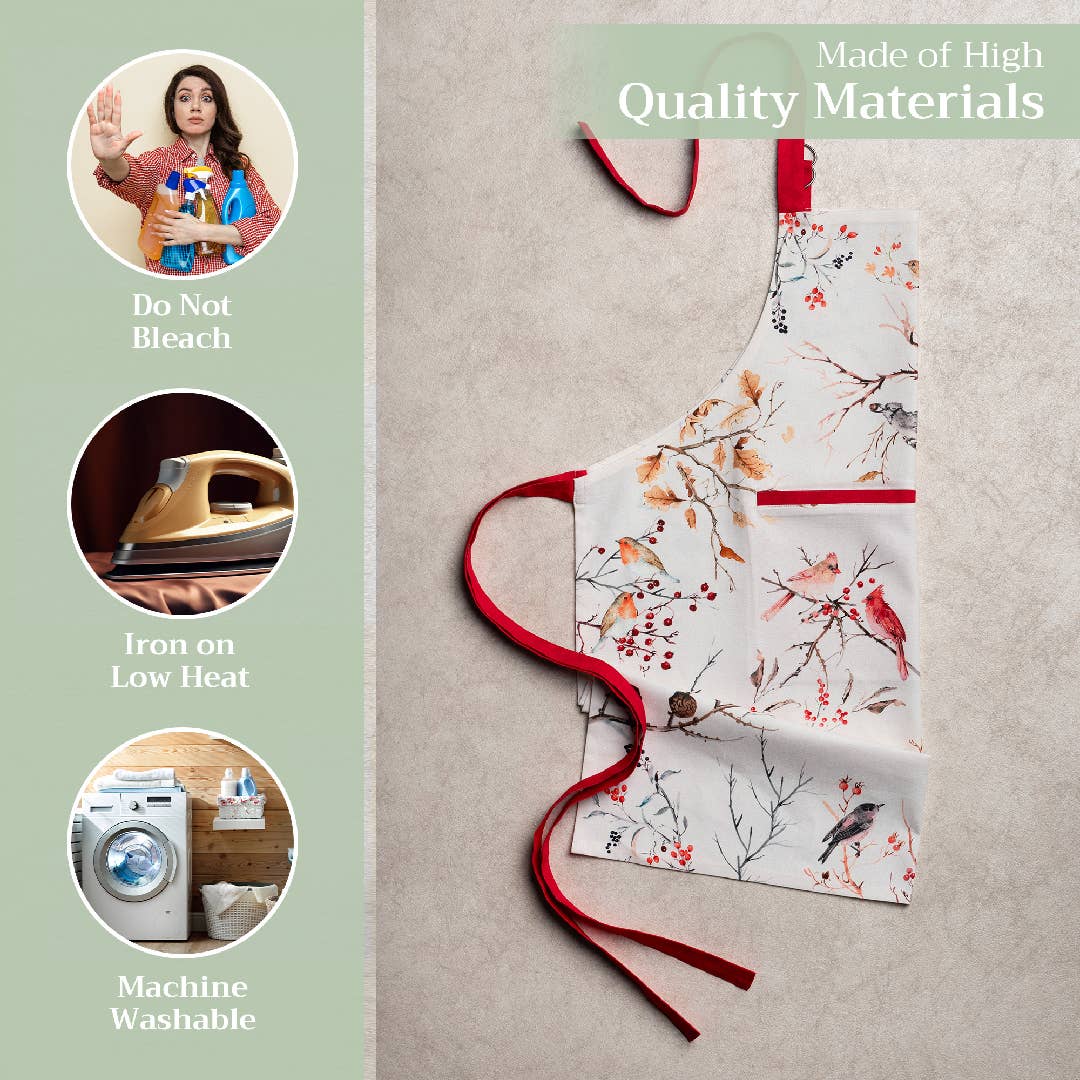 Pinson Cotton Apron - Berry and Bird