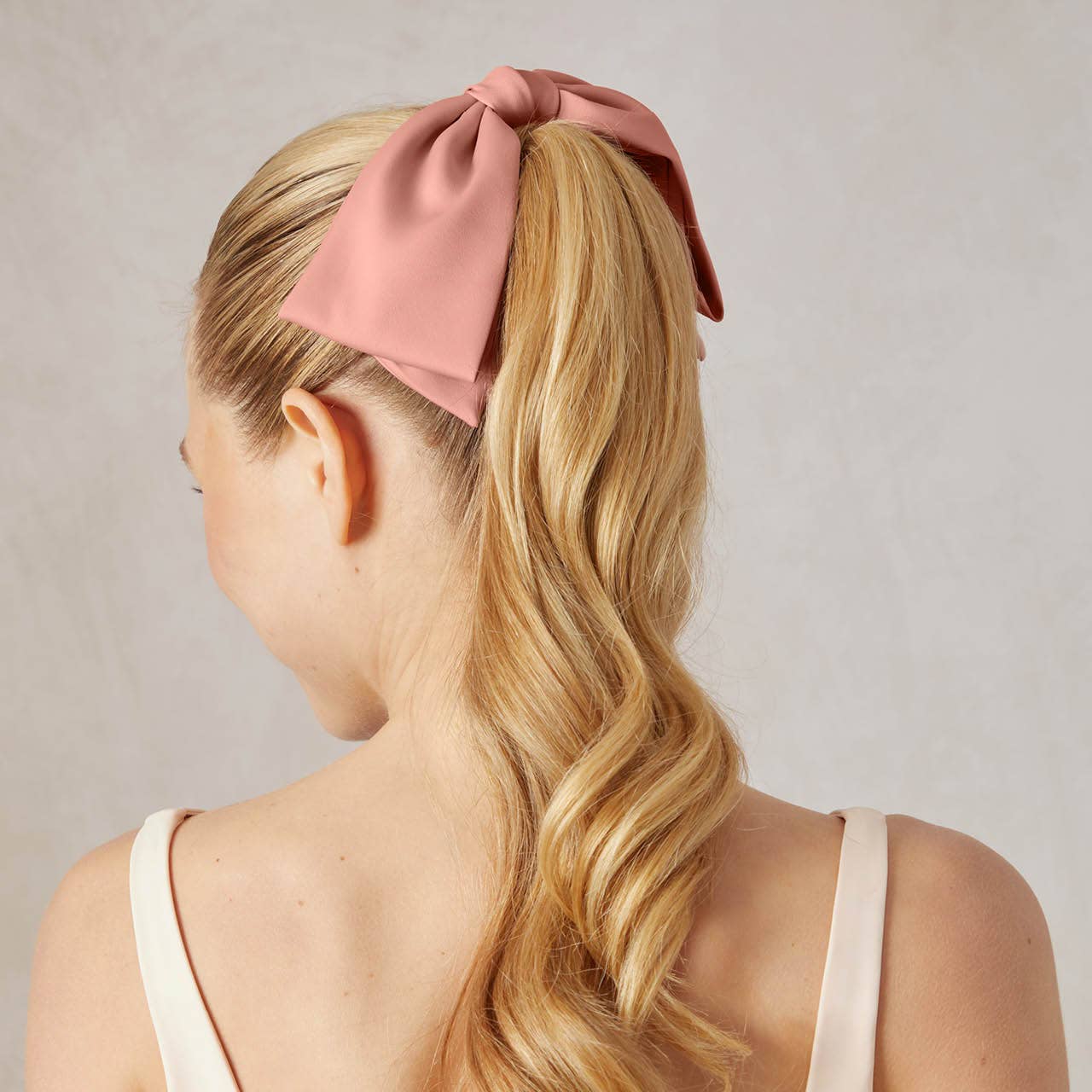 CC Recycled Fabric Bow Hair Clip - Rosewood