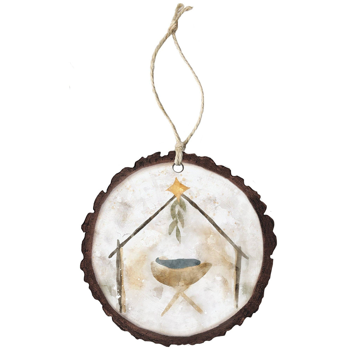 Watercolor Manger Ornaments