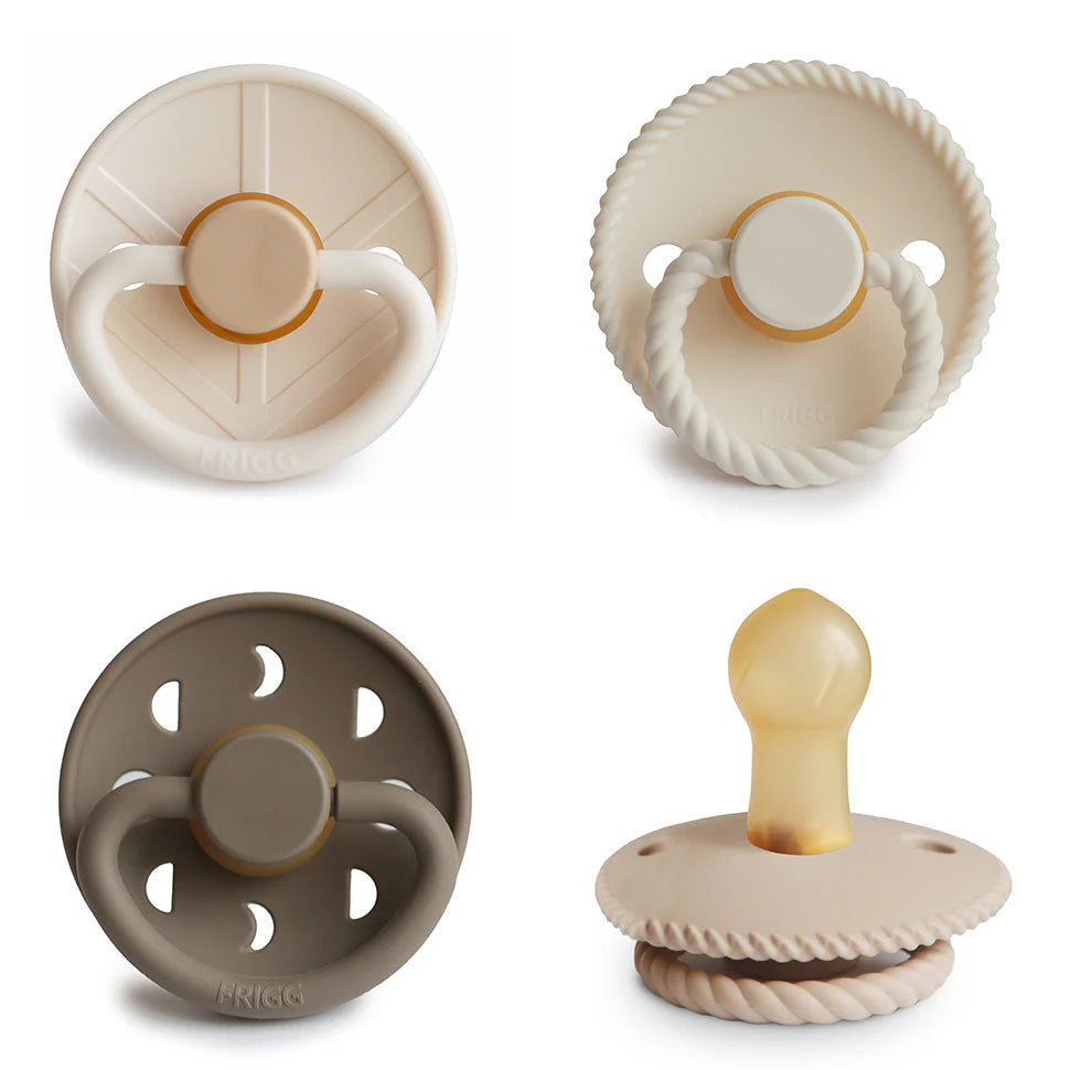 Mushie Natural Rubber Pacifier 4-Pack (varies)