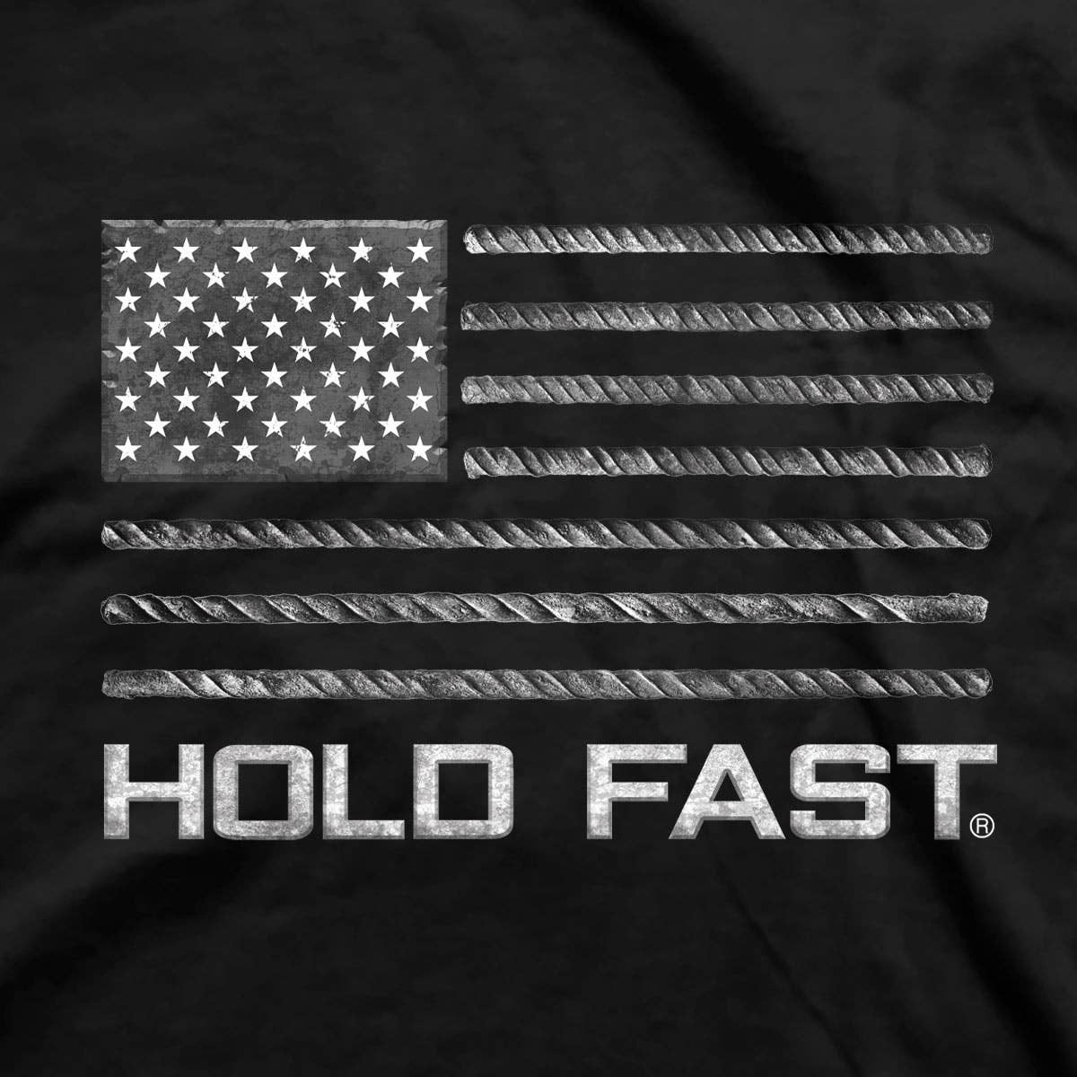 Rebar Flag Patriotic Tee Mens T-Shirt HOLD FAST