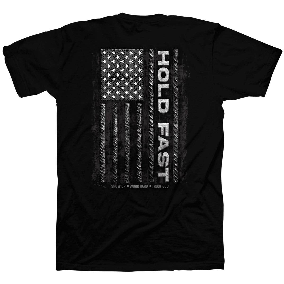 Rebar Flag Patriotic Tee Mens T-Shirt HOLD FAST