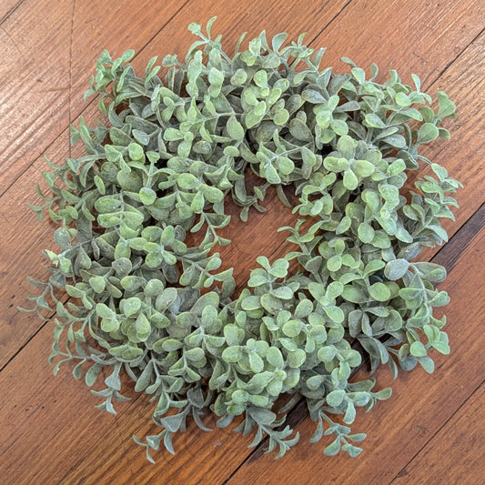 Pebble Eucalyptus Candle Ring 6"