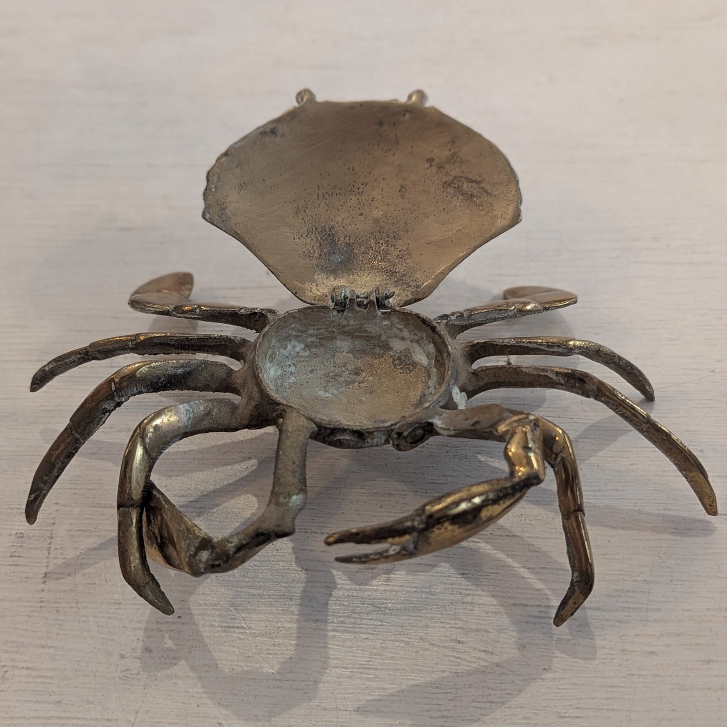Shiny Brass Crab Trinket Holder or Ashtray