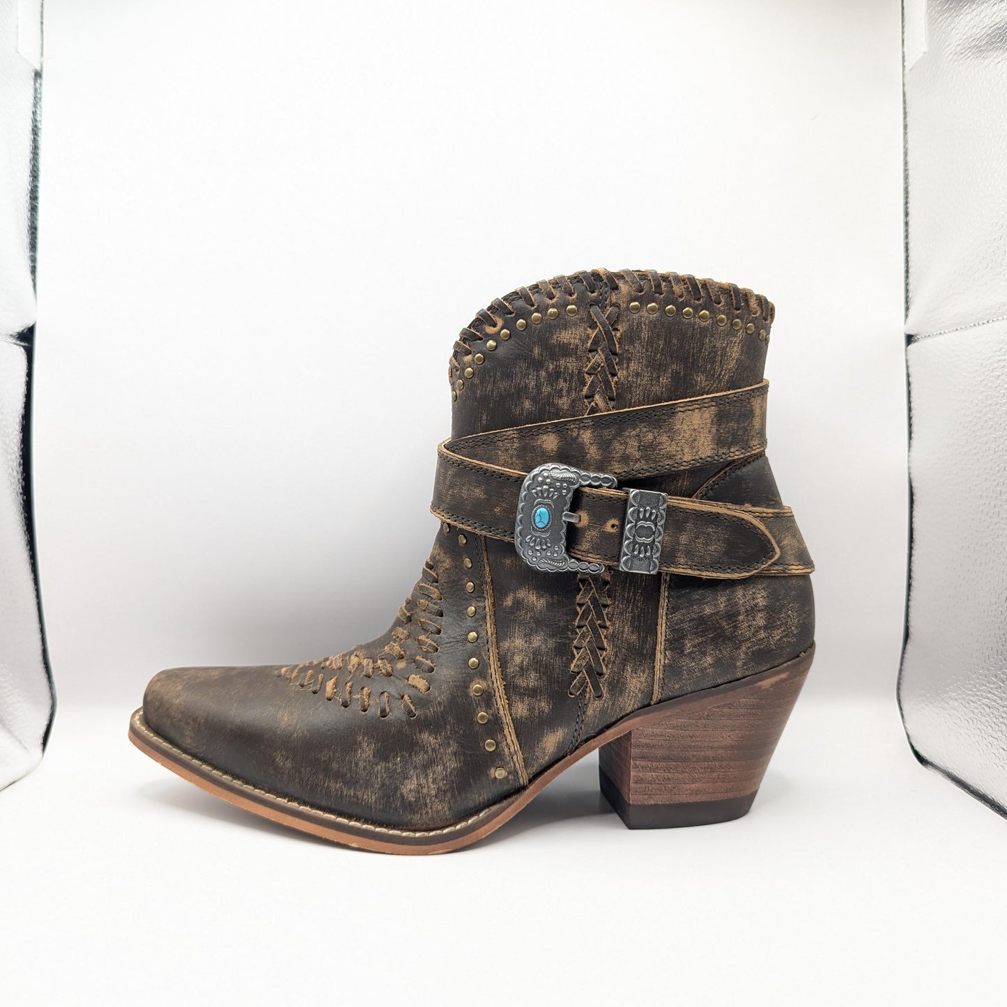 Haley's High Peak Booties by Myra - Genuine Leather Western Booties