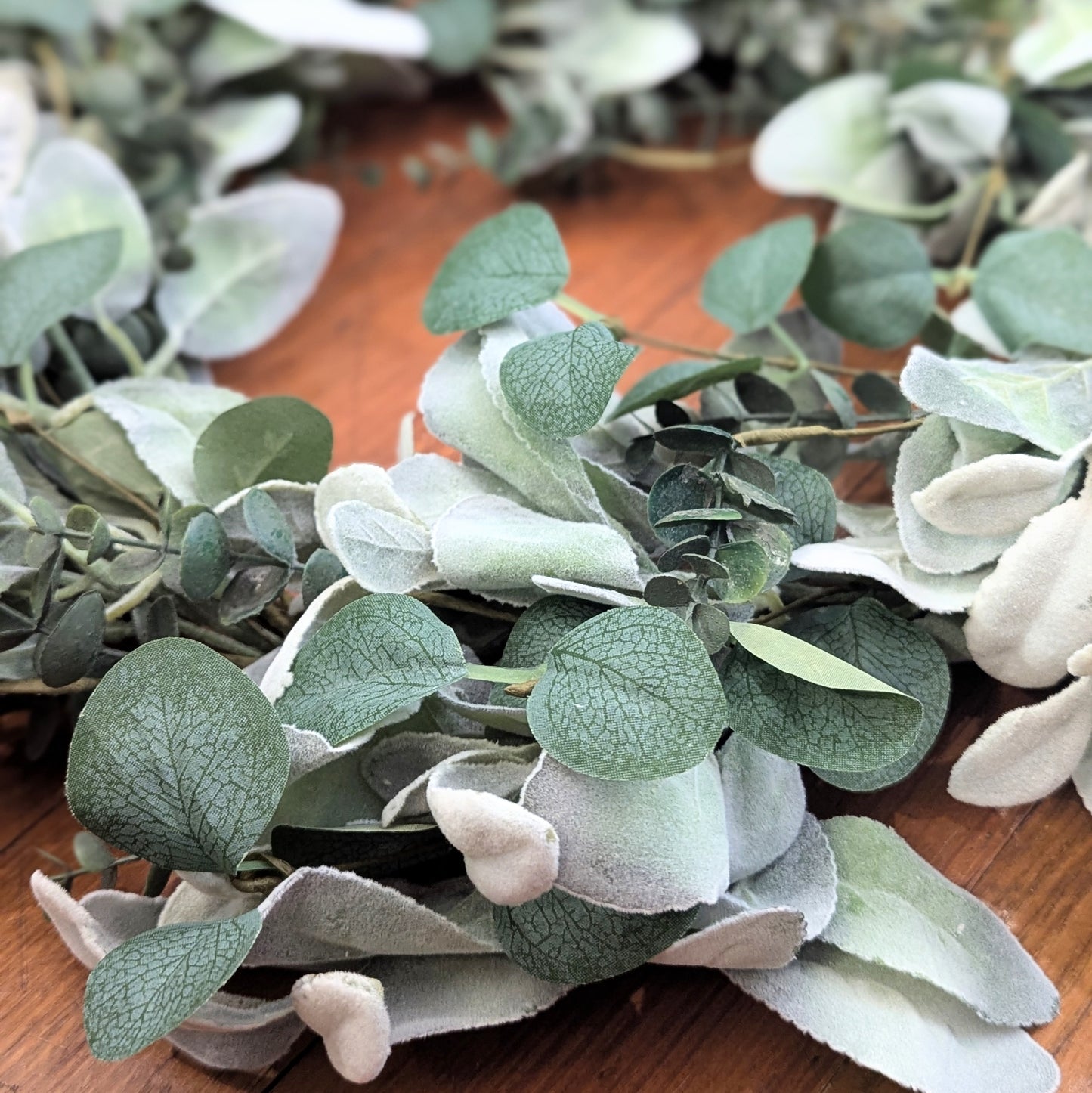 Velvet Lamb's Ear & Eucalyptus Wreath, 20"