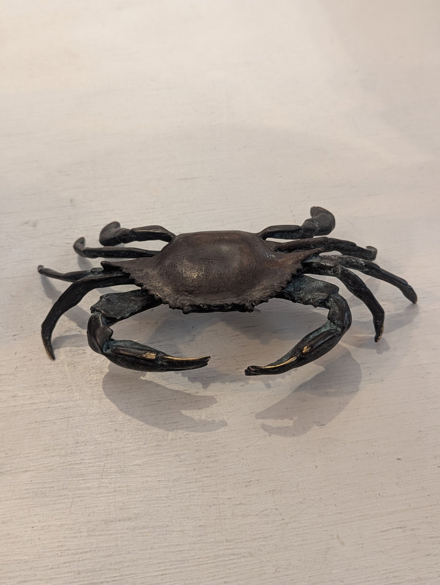 Dark Brass Crab Figurine