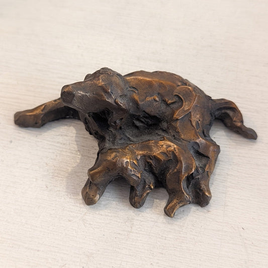 Bronze-Look Lab and Puppy